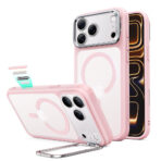 Розов ESR Classic Hybrid MagSafe калъф със стойка за iPhone 17 Pro Max