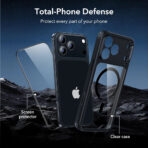 ESR Classic Hybrid HaloLock калъф за iPhone 17 Pro с MagSafe и стъклен протектор